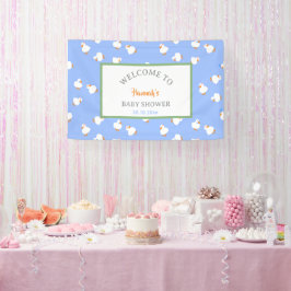 Banderoles Fête de Baby Shower Fille avec Canards Illustrés à
