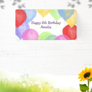 Banderoles Fête de ballons d'anniversaire personnalisée