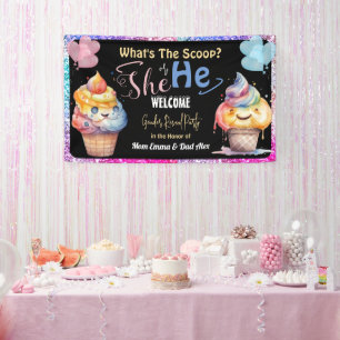 Banderoles Fête de la crème glacée Genre de Révélation Bienve