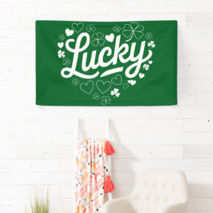 Banderoles Fête de la Saint-Patrick Cœur Trèfle Chanceux Trèf