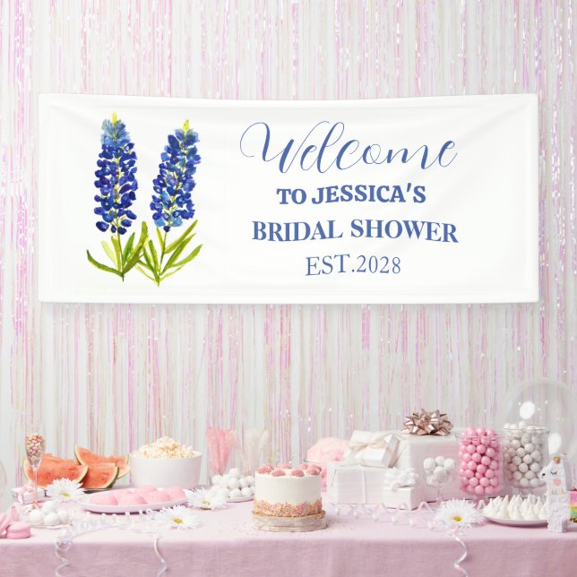 Banderoles Fête de mariage champêtre Texas Bluebonnets (Fête)