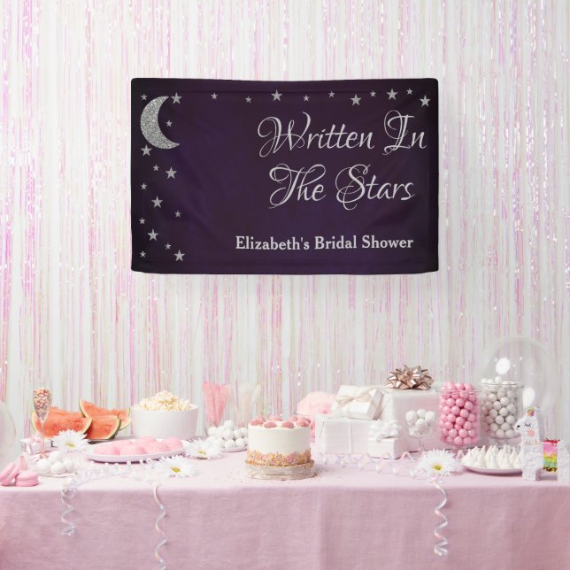 Banderoles Fête de mariage écrite dans les étoiles (Fête)