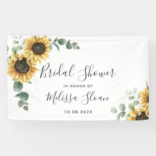 Banderoles Fête de mariage Floral Sunflower Eucalyptus