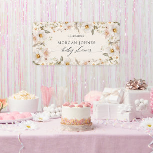 Banderoles Fête de mariage floral tendre de printemps