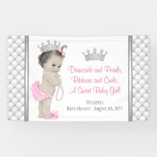 Banderoles Fête de naissance de la princesse Diamant Perle