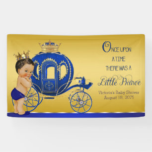 Banderoles Fête de naissance de prince ethnique bleu royal et