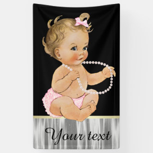 Banderoles Fête de naissance fille avec pantalon à volants et