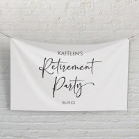 Fête de retraite élégante moderne minimaliste