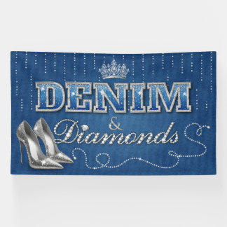 Banderoles Fête Denim et Diamants