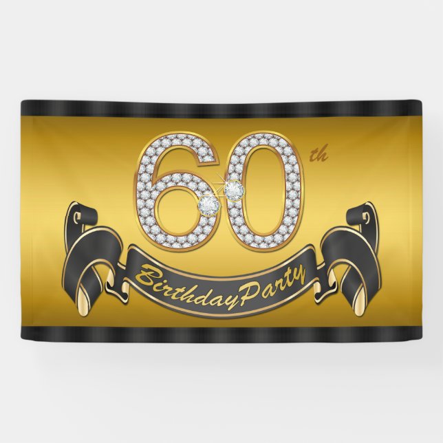 Banderoles Fête des 60 ans d'or (Horizontal)