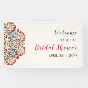 Banderoles Fête des mariées de Motif Mandala géométrique clas