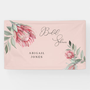 Banderoles Fête des mariées florale australienne rose