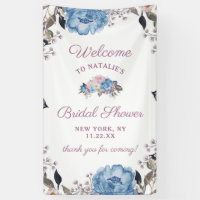 Fête des mariées Florale Bleue Parisienne Bienvenu
