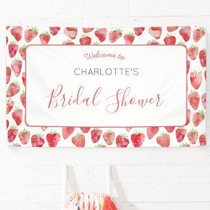 Banderoles Fête des mariées fraise