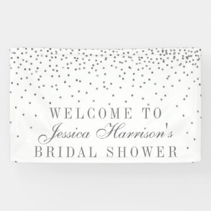 Banderoles Fête des mariées vintage Glam Silver Confetti