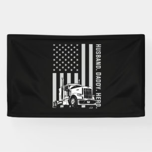 Banderoles Fête des pères   Drapeau américain papa de camion