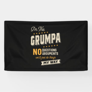 Banderoles Fête des pères   Grumpa Way Funny Grand-pa