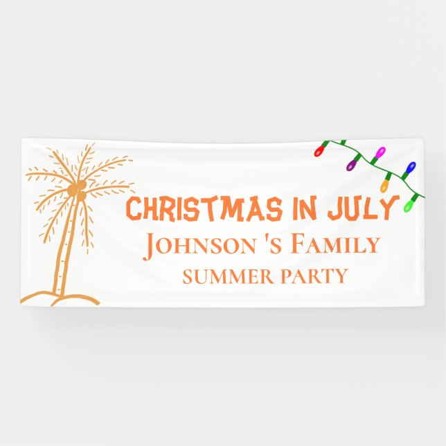 Banderoles Fête D'Été Noël En Juillet   (Horizontal)