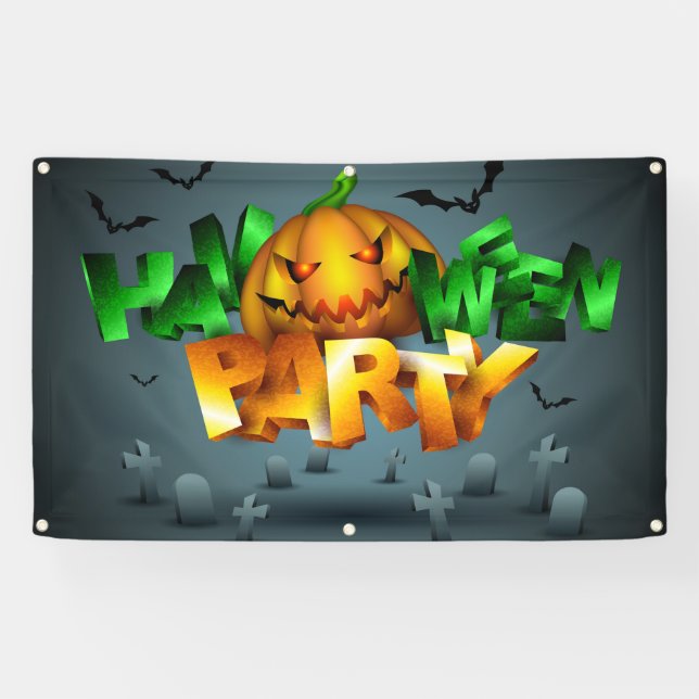 Banderoles Fête d'Halloween (Horizontal)