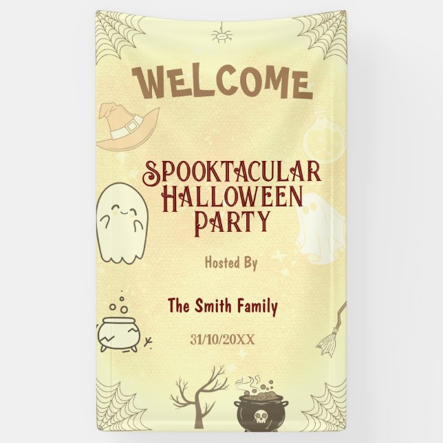 Banderoles Fête d'Halloween adorable et fantastique (Vertical)