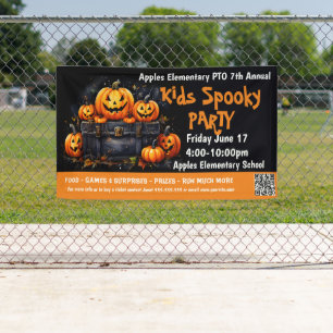 Banderoles Fête d'Halloween effrayante pour enfants Collecte 