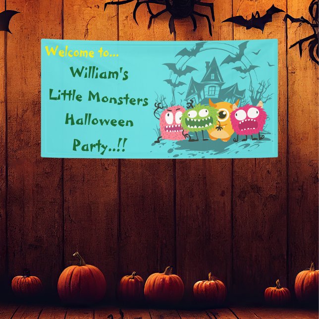 Banderoles Fête d'Halloween Enfants Petits Monstres (Little Monsters Halloween Party Banner)