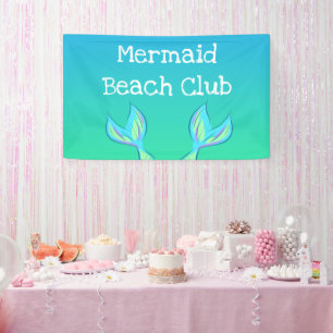 Banderoles Fête du club de plage de Mermaid