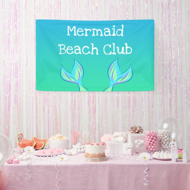 Banderoles Fête du club de plage de Mermaid (Fête)