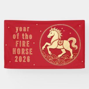 Banderoles Fête du Nouvel An chinois 2026 - Année du Cheval