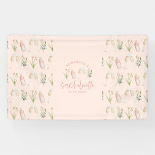 Banderoles Fête florale moderne de poule rose