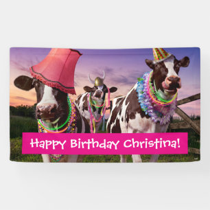 Banderoles Fête jusqu'à ce que les vaches rentrent chez elles