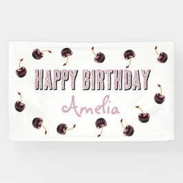 Banderoles Fête Personnalisée Dark Cherry