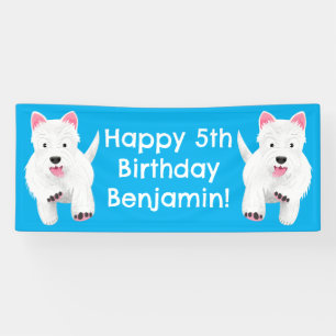 Banderoles Fête personnalisée de West Highland terrier