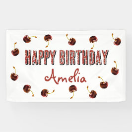 Banderoles Fête personnalisée Red Cherry