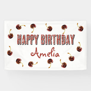 Banderoles Fête personnalisée Red Cherry
