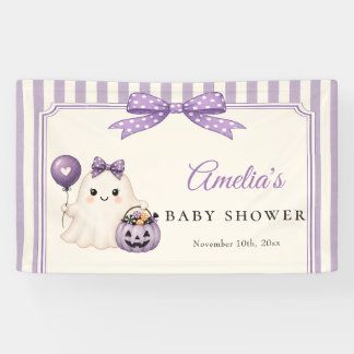 Banderoles Fête Prénatale Halloween Bébé Fantôme Mignon Viole