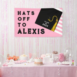 Banderoles Fêtes de la Pink Graduation Party