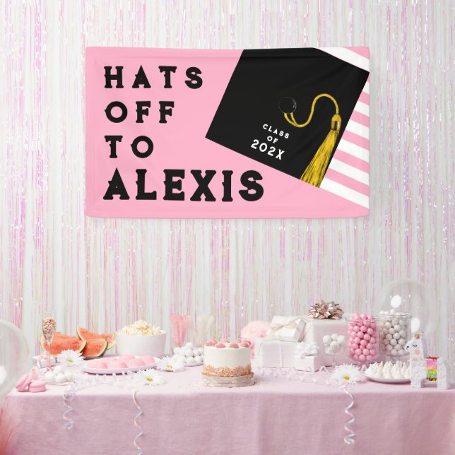 Banderoles Fêtes de la Pink Graduation Party (Fête)