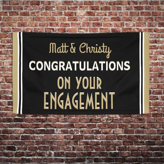 Banderoles Fêtez ! Partie d'engagement personnalisé (Créateur téléchargé)
