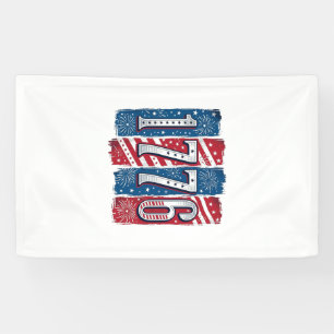 Banderoles Feu d'artifice patriotique 1776 Dessin vectoriel v
