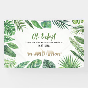 Banderoles Feuillage tropical + partie de baby shower