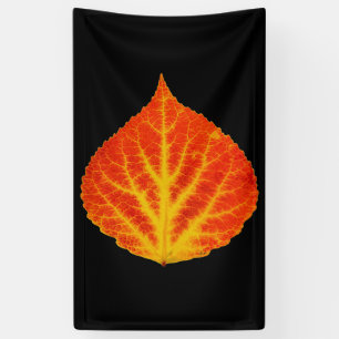 Banderoles Feuille d'Aspen rouge et jaune #10
