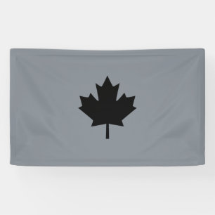 Banderoles Feuille d'érable noire canadienne en gras