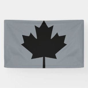 Banderoles Feuille d'érable noire canadienne en gras