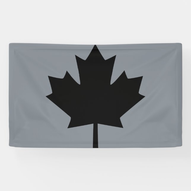 Banderoles Feuille d'érable noire canadienne en gras (Horizontal)