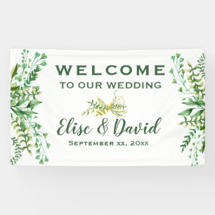 Banderoles Feuilles dansants - Réception de mariage étendard