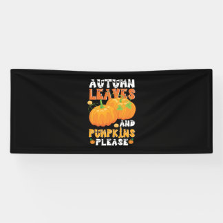 Banderoles Feuilles D'Automne Et Citrouilles S'Il Vous Plaît