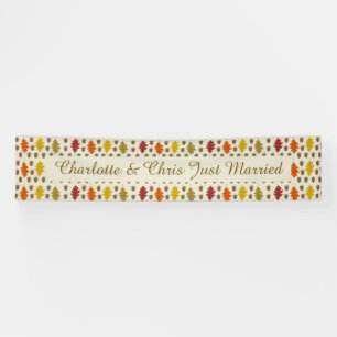 Banderoles Feuilles de chêne et Acorns Automne Mariage d'auto