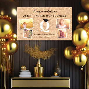 Banderoles Fhuile de cuivre Monogramme 4 Photo Chic Graduatio