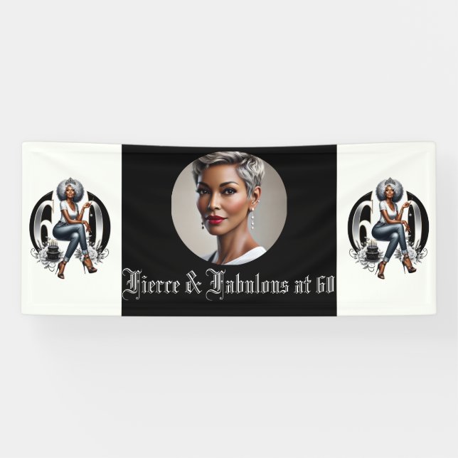 Banderoles Fierce & Fabulous at 60 (Horizontal)